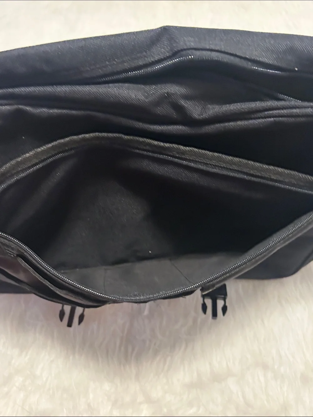 Harley-Davidson Black Canvas Messenger with Orange Logo